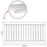 Table Top 68.5 x 35 x 2 cm Rectangular Solid Acacia Wood - Low Angle
