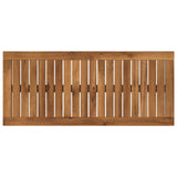Table Top 80.5 x 35 x 2 cm Rectangular Solid Acacia Wood - Front View