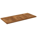 Table Top 80.5 x 35 x 2 cm Rectangular Solid Acacia Wood - Side View