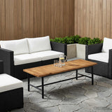 Table Top 108.5 x 35 x 2 cm Rectangular Solid Acacia Wood