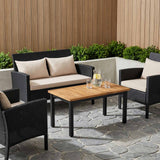 Table Top 80.5 x 40 x 2 cm Rectangular Solid Acacia Wood