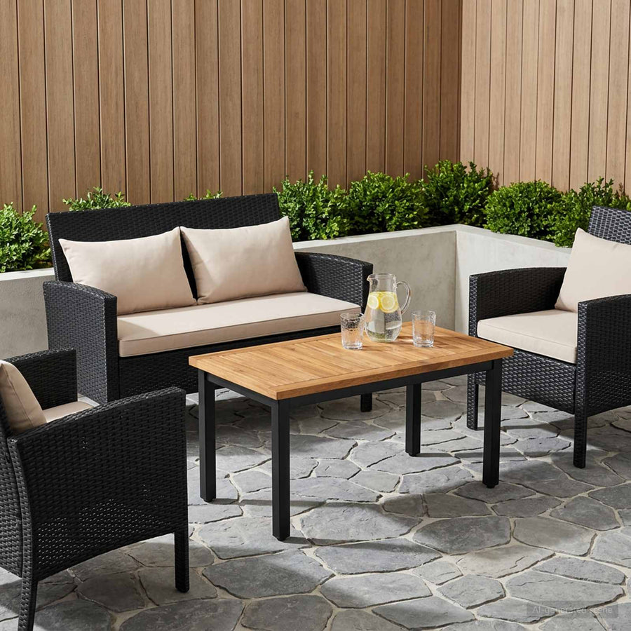 Table Top LAREN 80.5 x 40 x 2 cm Rectangular Solid Acacia Wood