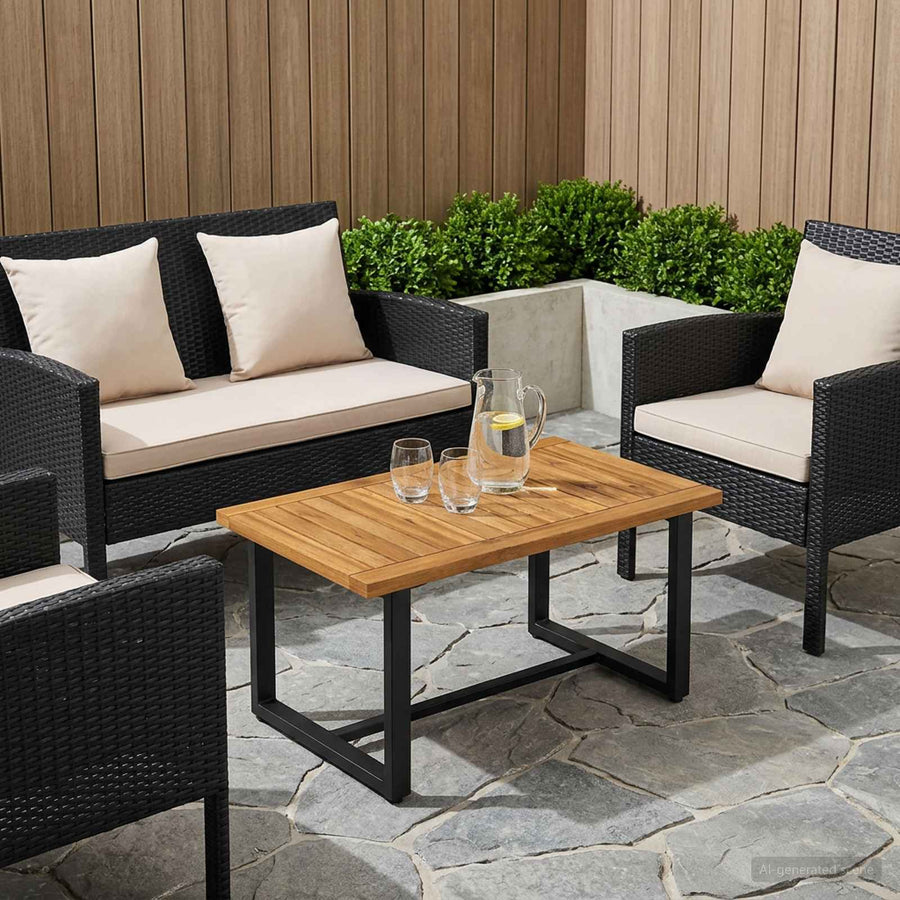 Table Top LAREN 68.5 x 40 x 2 cm Rectangular Solid Acacia Wood