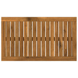 Table Top 68.5 x 40 x 2 cm Rectangular Solid Acacia Wood - Front View