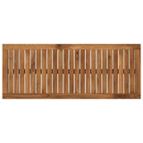 Table Top 100.5 x 40 x 2 cm Rectangular Solid Acacia Wood - Front View