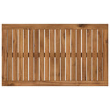 Table Top 80.5 x 47 x 2 cm Rectangular Solid Acacia Wood - Front View