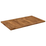 Table Top 80.5 x 47 x 2 cm Rectangular Solid Acacia Wood - Side View