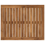 Table Top 60.5 x 49 x 2 cm Rectangular Solid Acacia Wood - Front View