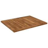 Table Top 60.5 x 49 x 2 cm Rectangular Solid Acacia Wood - Side View
