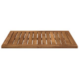 Table Top 60.5 x 49 x 2 cm Rectangular Solid Acacia Wood - Top-Down View