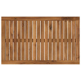 Table Top 80.5 x 49 x 2 cm Rectangular Solid Acacia Wood - Front View