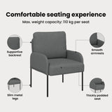 Sofas with Cushion 55cm Dark Grey Plywood