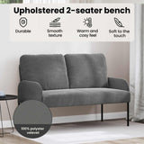 Sofas with Cushion 110cm Dark Grey Plywood - Close-Up Angle