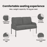 Sofas with Cushion 110cm Dark Grey Plywood - Low Angle