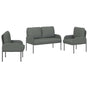 Sofa Sets 3 pcs Dark Grey Plywood