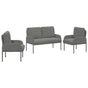 Sofa Sets 3 pcs Dark Grey Plywood