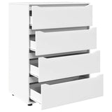 Storage Cabinets White 80 x 48 x 105 cm Engineered Wood - Close-Up Angle