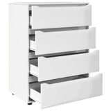 Storage Cabinets High Gloss White 80 x 48 x 105 cm - Close-Up Angle