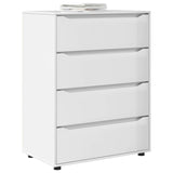 Storage Cabinets High Gloss White 80 x 48 x 105 cm - Side View