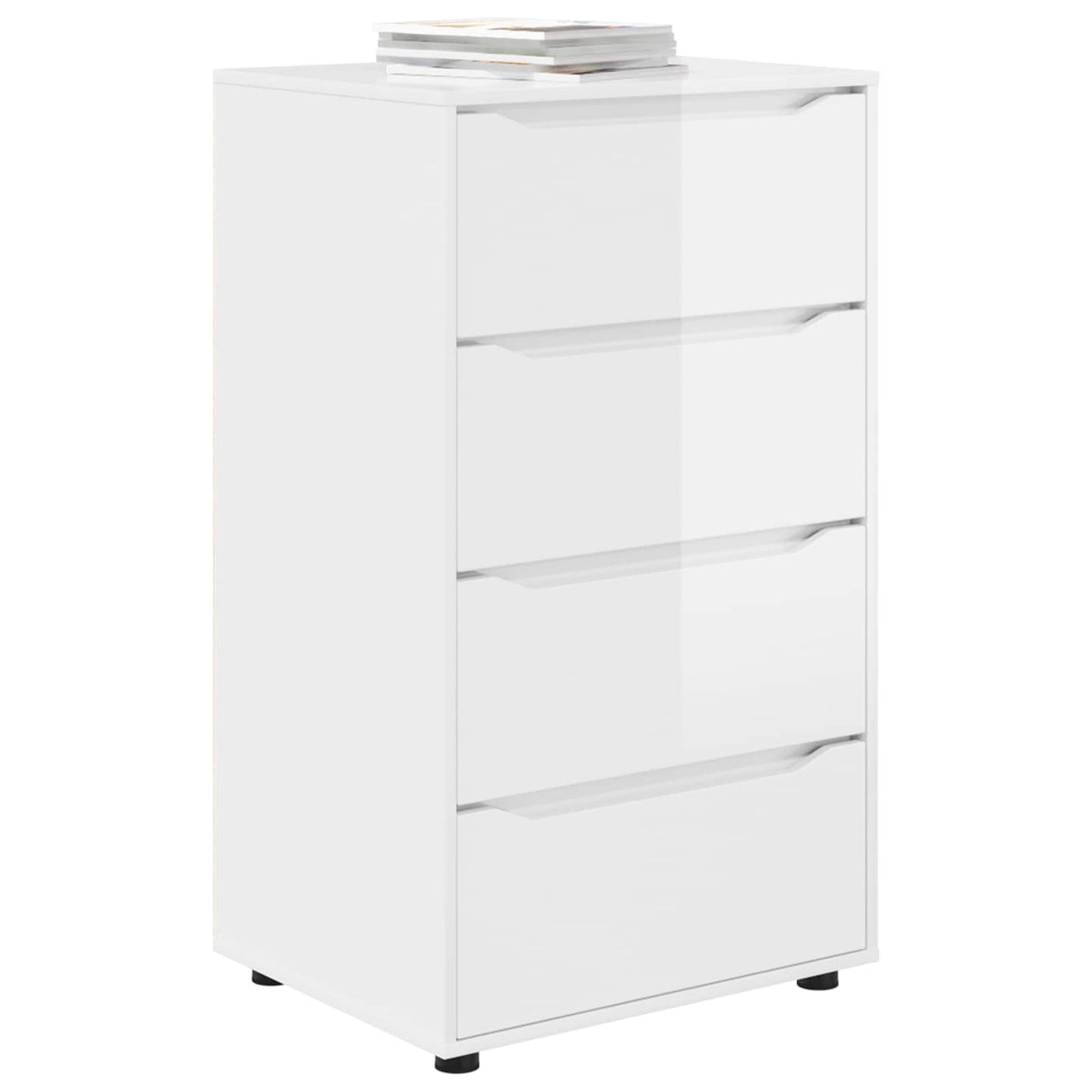 Storage Cabinets High Gloss White 60 x 48 x 105 cm