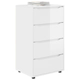 Storage Cabinets High Gloss White 60 x 48 x 105 cm - Side View