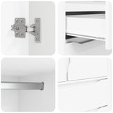 Bathroom Cabinet White 79.5 x 49 x 156 cm Engineered Wood - Extra Image