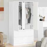 Bathroom Cabinet White 79.5 x 49 x 156 cm Engineered Wood - Top-Down View