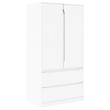 Bathroom Cabinet White 79.5 x 49 x 156 cm Engineered Wood - Front View