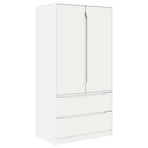 Wardrobe with Drawer White 79.5 x 49 x 156 cm Engineered Wood