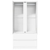 Bathroom Cabinet White 79.5 x 49 x 156 cm Engineered Wood - Rear View