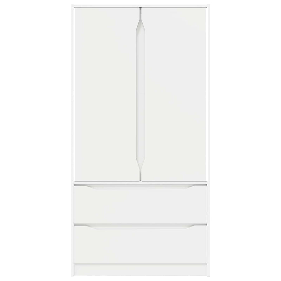 Wardrobe with Drawer White 79.5 x 49 x 156 cm Engineered Wood