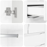 Wardrobe High Gloss White 79.5 x 49 x 156 cm Engineered Wood