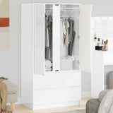 Wardrobe High Gloss White 79.5 x 49 x 156 cm Engineered Wood - Top-Down View