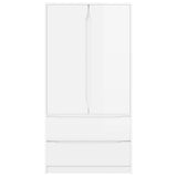 Wardrobe High Gloss White 79.5 x 49 x 156 cm Engineered Wood
