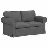 Sofa Set 2 pcs Dark Grey 155 x 82 x 80 cm Fabric