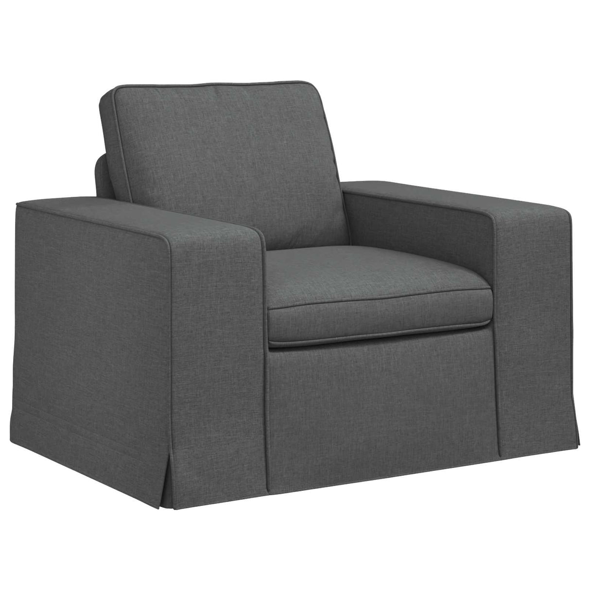 Sofa Set 2 pcs Dark Grey 162 x 80 x 82 cm Fabric