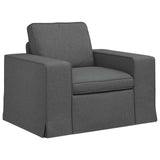 Sofa Set 2 pcs Dark Grey 182 x 80 x 82 cm Fabric - Top-Down View