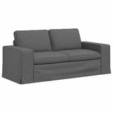 Sofa Set 2 pcs Dark Grey 182 x 80 x 82 cm Fabric