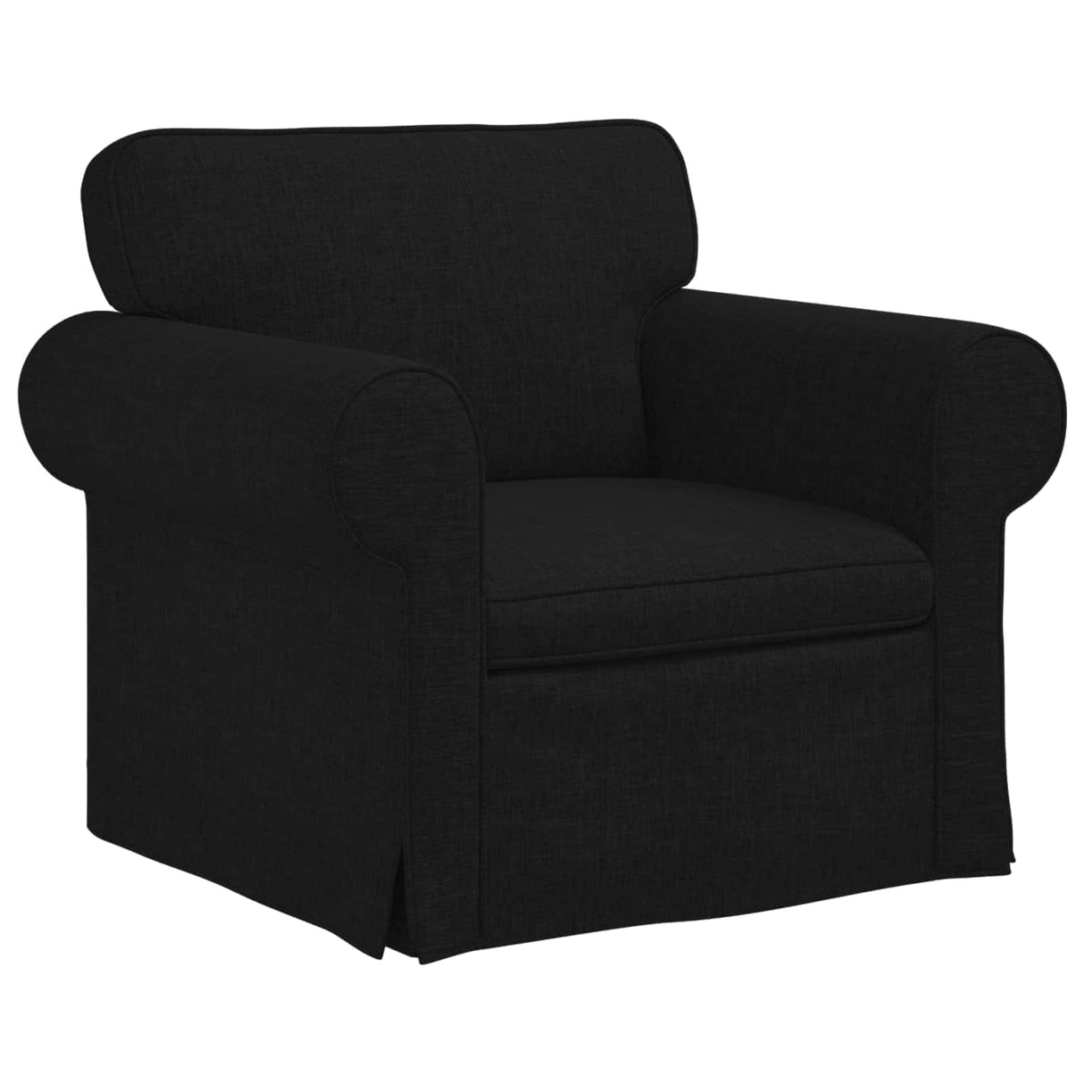 Sofa Set 2 pcs Black 215 x 82 x 80 cm Fabric