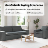 Sofa Set 2 pcs Dark Grey 222 x 80 x 82 cm Fabric