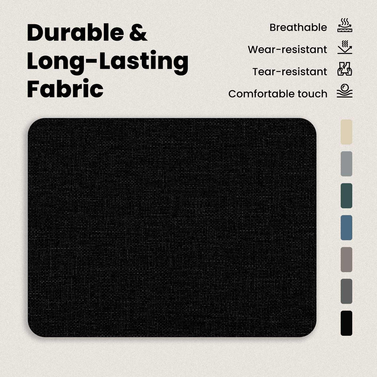 Sofa Set 2 pcs Black 222 x 80 x 82 cm Fabric