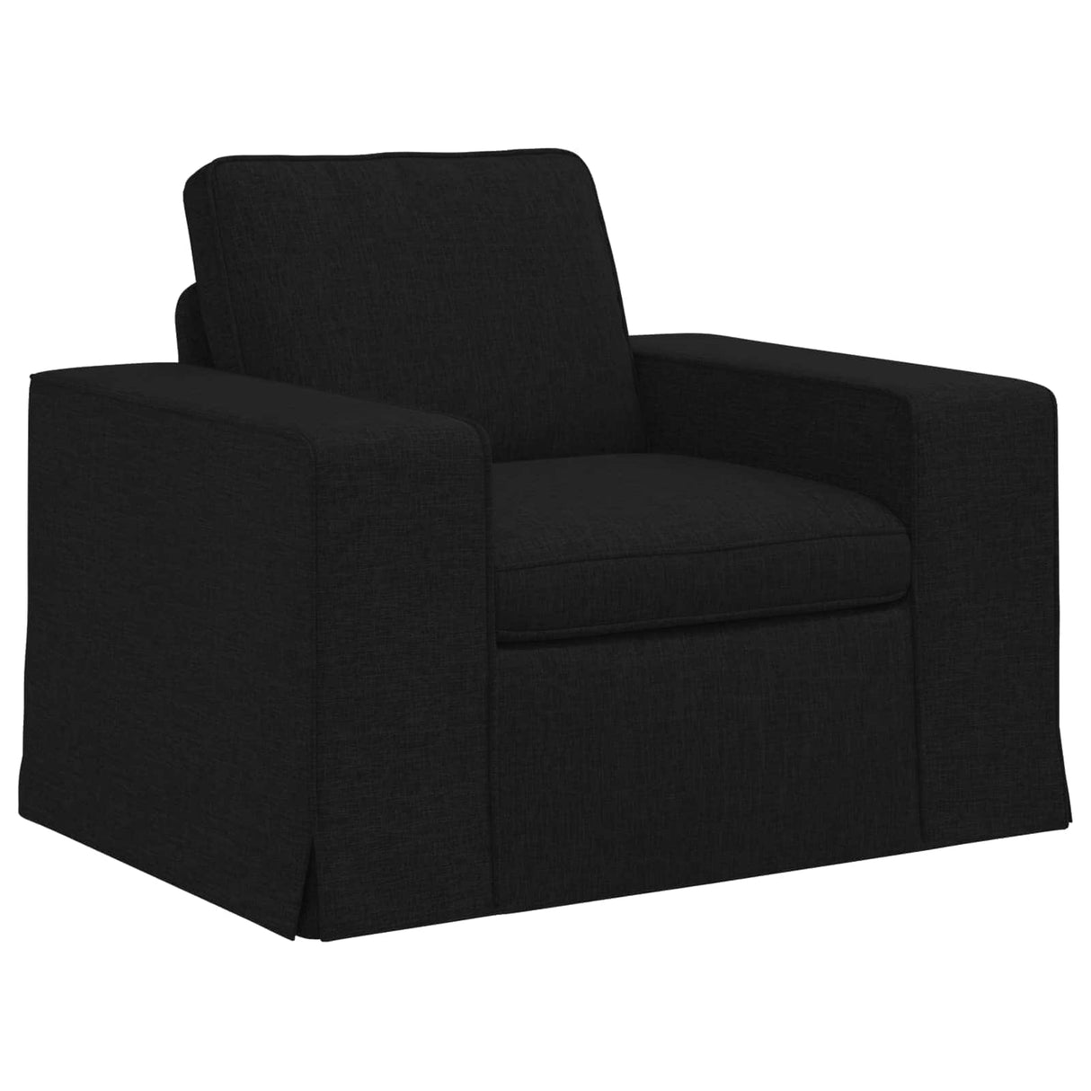 Sofa Set 2 pcs Black 222 x 80 x 82 cm Fabric