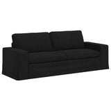 Sofa Set 2 pcs Black 222 x 80 x 82 cm Fabric - 45-Degree Angle