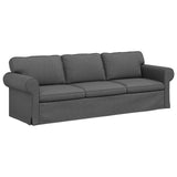 Sofa Set 2 pcs Dark Grey 245 x 82 x 80 cm Fabric - 45-Degree Angle
