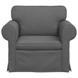 Sofa Dark Grey 95 x 82 x 80 cm Fabric - Top-Down View