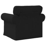 Sofa Black 95 x 82 x 80 cm Fabric - Rear View