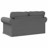Sofa Dark Grey 155 x 82 x 80 cm Fabric - Rear View