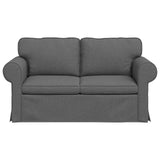 Sofa Dark Grey 155 x 82 x 80 cm Fabric - Top-Down View
