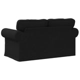 Sofa Black 155 x 82 x 80 cm Fabric - Rear View