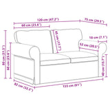 Sofa Black 155 x 82 x 80 cm Fabric